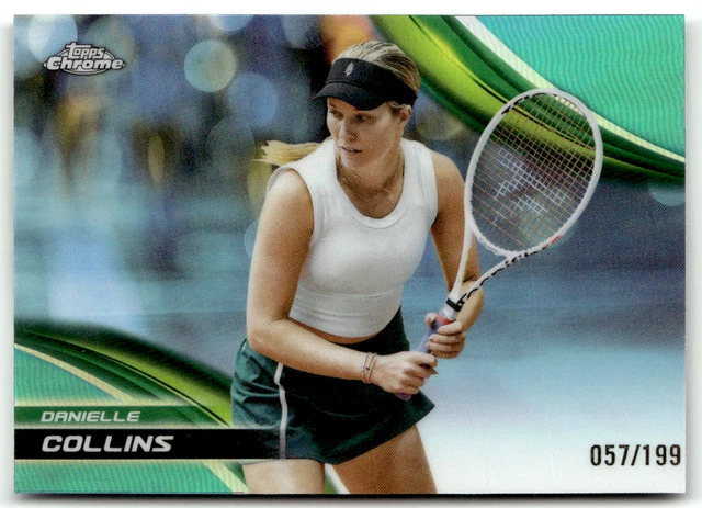TOPPS CHROME TENNIS 2025 No. 15 Danielle Collins Teal Refractor 57