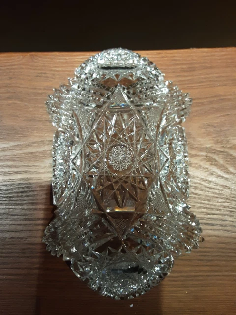 Exceptional Unusual Vintage American Brilliant Cut Bowl " Cut To Peices " 5