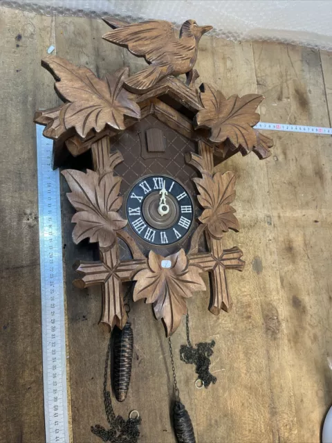 Ancien Coucou Pendule Foret Noire Clock Foret Noire N.2