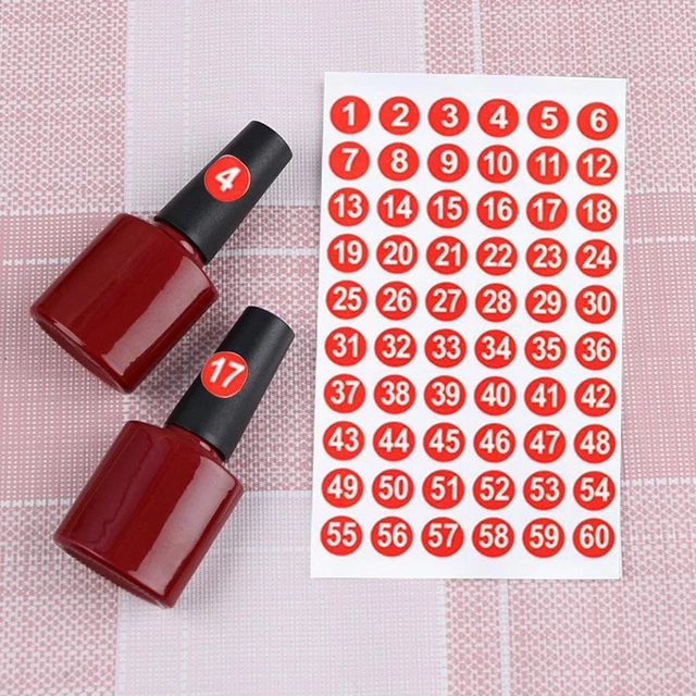 Waterproof Number 1-300Label Sticker For Nail Polish Number C8X1 Lipstick Y0N0