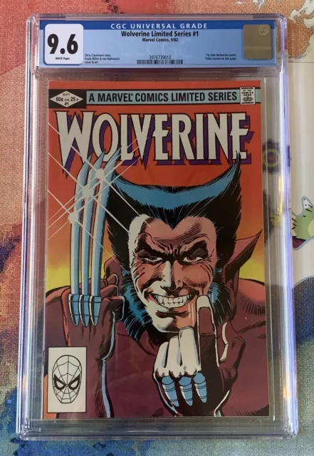 Wolverine Limited Series #1 Cgc 9.6  1982 First Solo Wolverine  ￼￼￼