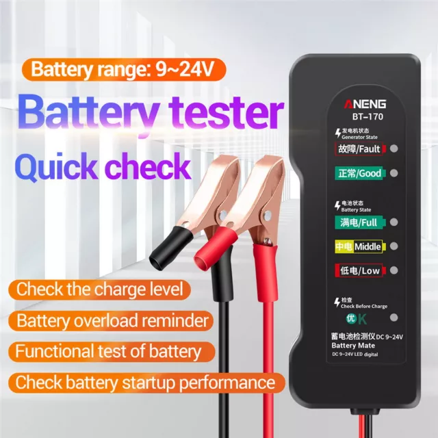 1 Set 12v  Checker High-precision Monitoring Car  Tester