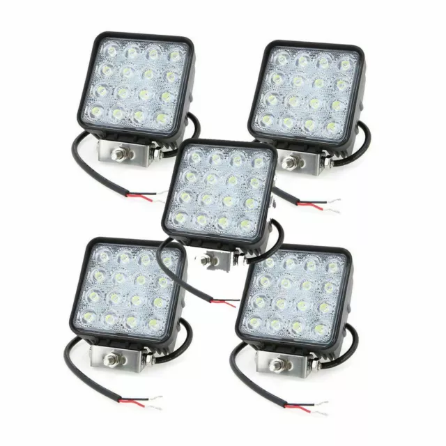 5X 48W Led Luce Faro 12V Lampada Da Lavoro Faretto Auto Barca Camion Klw Suv