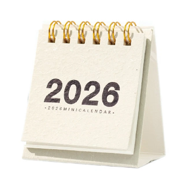 SCHEDULE TRACKER 2026 Mini Desk Calendar with Twin-wire Binding for ...