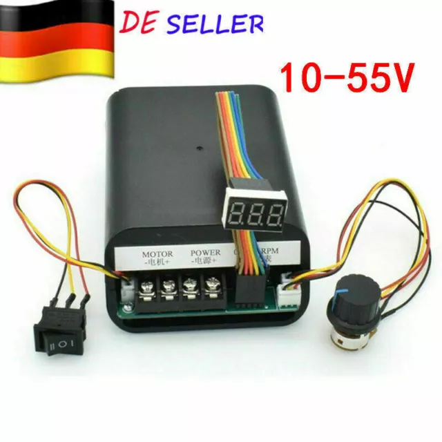 DE Motor Speed Controller DC10-55V 12/24V 60A PWM CW CCW Reversible Pulse Driver