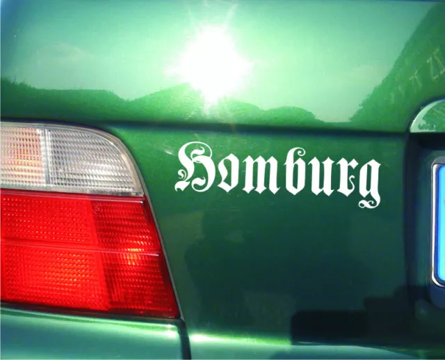 cartattoo4you ak-00713 HOMBURG - fraktur Pegatina de coche Alemana Antigua