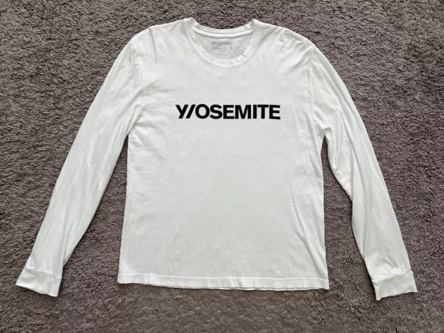James Perse Performance Yosemite White Long Sleeve T Shirt Crew Neck Men's Sz 2
