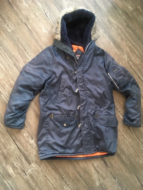 LORD ANTHONY PARKA coat Navy blue size M vintage orginial WOW - Main Image