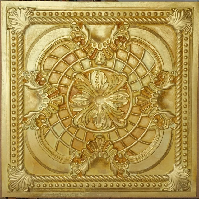 Ceiling tile Faux tin golden decor night club wall panel PL31 10pcs/lot