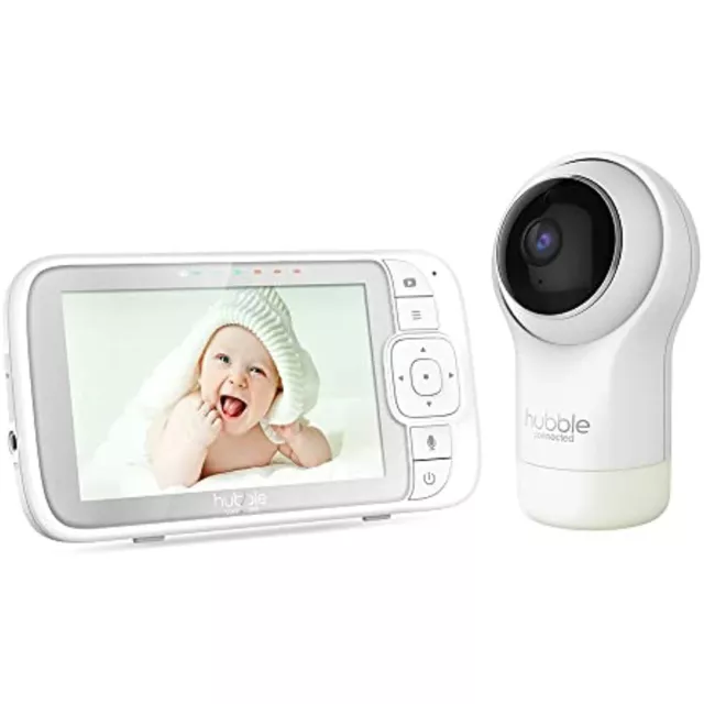 Hubble Connected Nursery View Pro 5" Video Baby Monitor & Power Cables