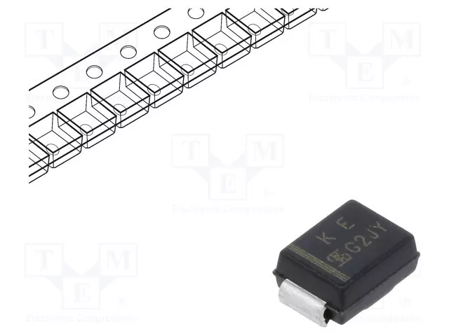 Diode: TVS unidirectional 5% 68A 600W 6.4÷7V roller, tape SMB
