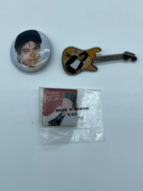 Michael jackson lot of 3 pins Button pin badge collection set pack Lot Thriller