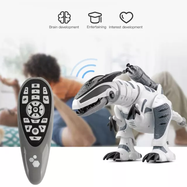 Telecomando ABS giocattoli dinosauro testa fredda design lampeggiante dinosauro meccanico