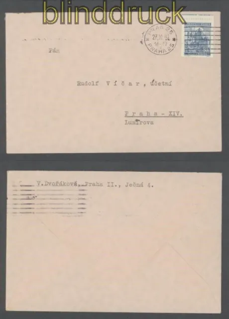 Böhmen und Mähren Mi # 40 EF Ortsbrief Prag 1940 (43208)
