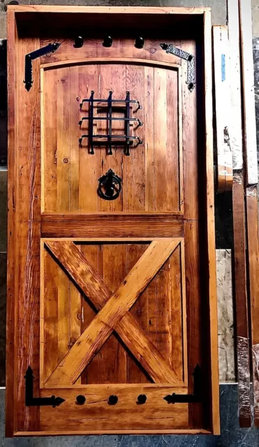 Rustic reclaimed lumber square top DUTCH door solid wood story book winery