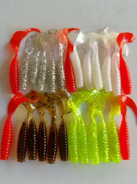 25x soft plastic lure-Combo Mixed Soft Plastic Lures Grubs Baits flathead bream 2