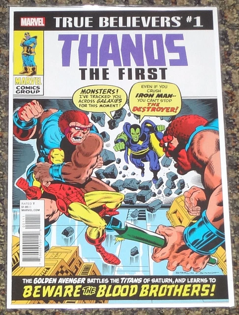Marvel Comics Thanos The First Apperance 1973 Iron Man 55 True Believers Reprint