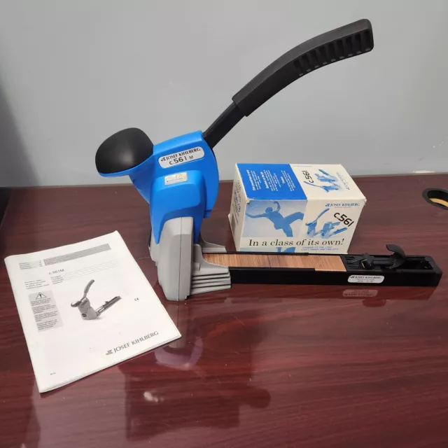 Josef Kihlberg c.51M Manual Cardboard Box Top Stapler w/ Staples & Owners Manual