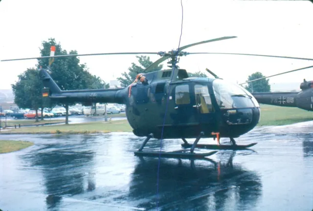 Original Militärflugzeug Flugzeug Farbrutsche Deutsche Luftwaffe Bolkow Hubschrauber