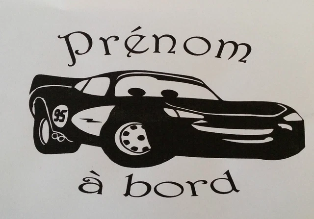 Sticker Auto "Bébé à Bord" Modèle Mickey Personnalisable - 12 Couleurs Au Choix, Fabriqué En France