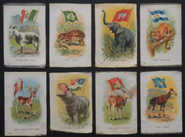 NATURAL HISTORY known as ANIMAL WITH FLAG Silks issued by ITC in 1915