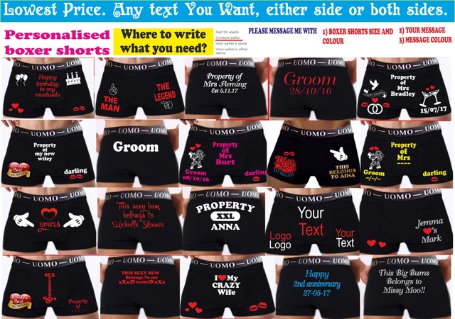 Custom Underwear Personalized Men Boyfriend Husband Boxer Briefs with Photo  Face