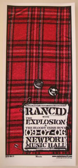 2006 Rancid - Columbus Silkscreen Concert Poster s/n by Mike Martin
