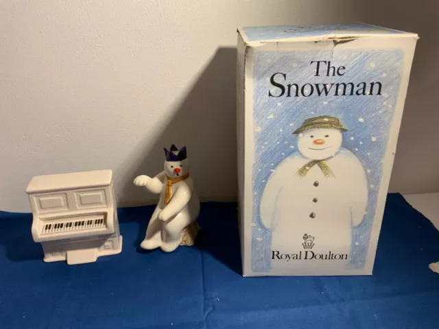 ROYAL DOULTON THE SNOWMAN'S PIANO AND PIANIST SNOWMAN FIGURES DS 12+13, Mint.