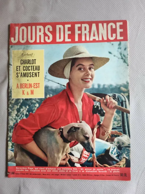 Jours de France N° 144 1957 Charlot Cocteau
