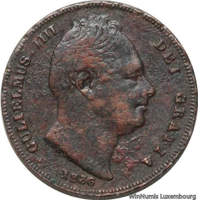F5951 United Kingdom 1 Farthing William IV 1836 -> Make offer