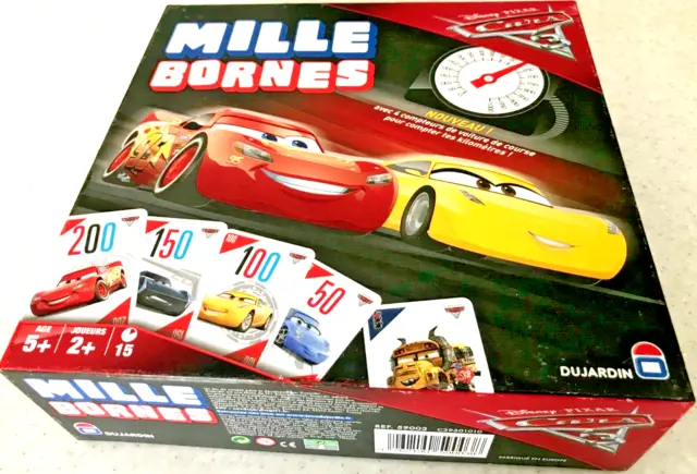 jeu de société " mille bornes  CARS 3  "  DUJARDIN 2017 - complet