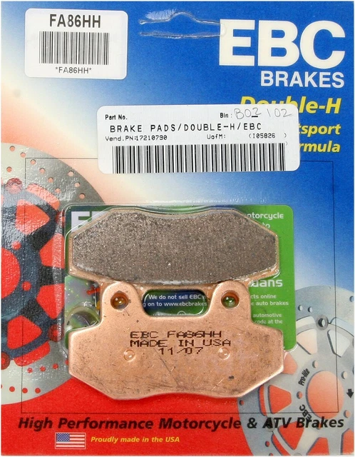 Ajs EOS 125-Regal Raptor 2009-2015 EBC Pastiglie freno anteriori sinterizzate ""HH"" FA086HH