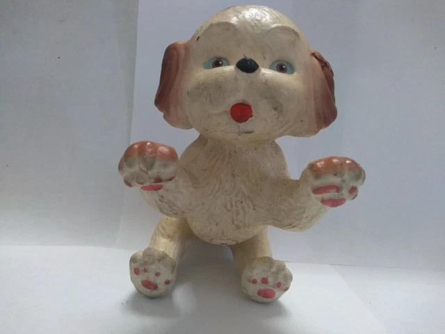 Jouet Pouet-pouet En Forme De Chien, 13 Cm - Ancien Mais Comme Neuf