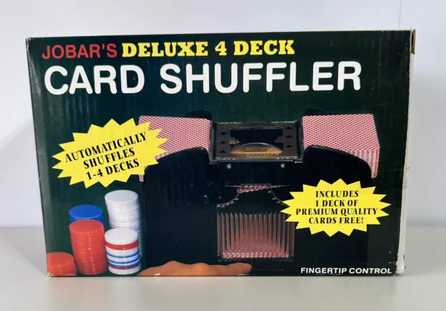 Vintage Jobar’s Automatic Deluxe Card Shuffler ~ 4 Decks NEW NEVER USED