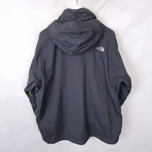 THE NORTH FACE Hyvent Waterproof Jacket Mens XL Grey Hooded Shell Rain Coat 7