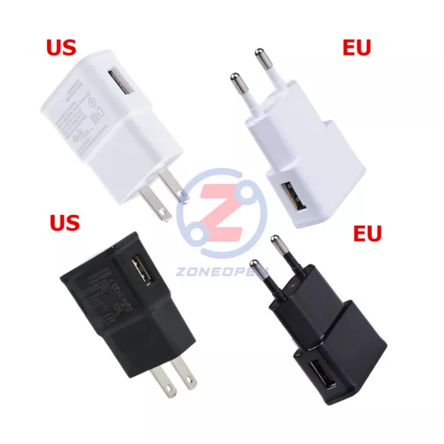 White/Black US/EU Plug 5V 2A 1 Port USB Wall Charger Travel Fast Power Adapter