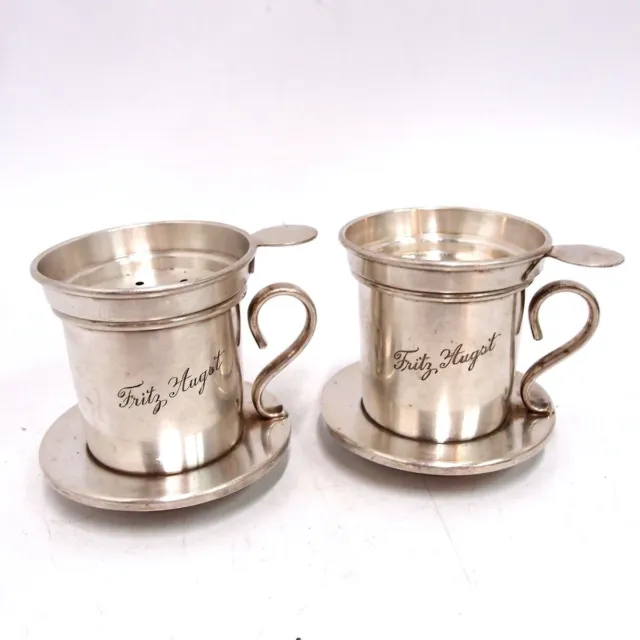 Kaffeefilter Schwabenland Silber 2x Teefilter Siebaufsatz Schale Teesieb Tasse