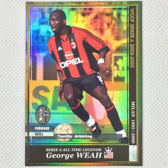 Carte Panini 1992 George Weah RC #28 - Rookie Card Du Futur Ballon D'Or - PSG, Milan, Monaco - Très Bon état