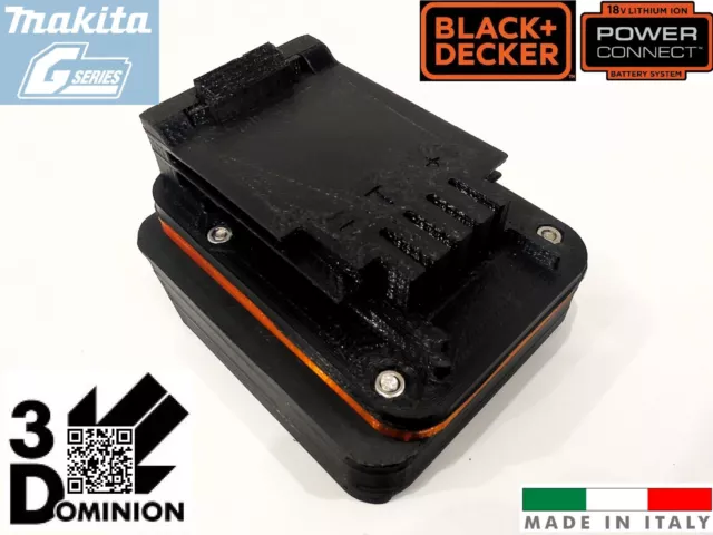 Makita G-Series 18V battery adapter for Black & Decker 18V powertools