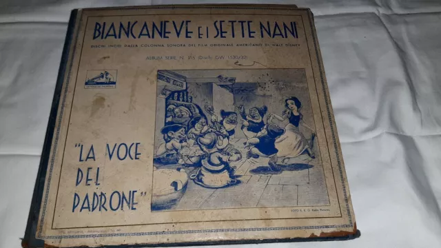 Biancaneve E I Sette Nani- La Voce Del Padrone - 3 Dischi Rigidi Anno 1940