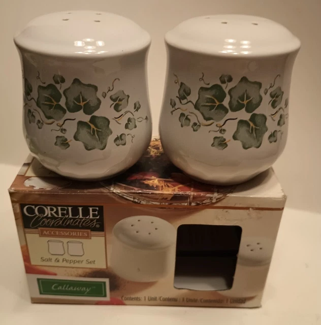 Corelle Coordinates Callaway (IVY)  Salt & Pepper Shakers - NIB