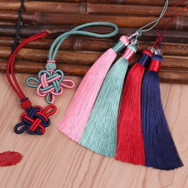 Polyester Double Sided Chinese Knot Tassel Curtain Decoration Car Bag Hanging