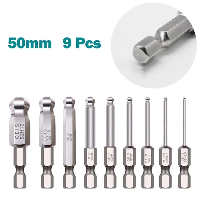 9-Piece Ball Ende Hexagon Schraubenzieher Einsätze Set Ideal Tool for Limitierte