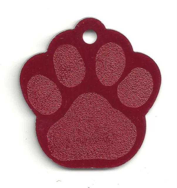 K-9 Dog Paw Print animal perdu étiquette d'identification personnalisée personnalisée 2