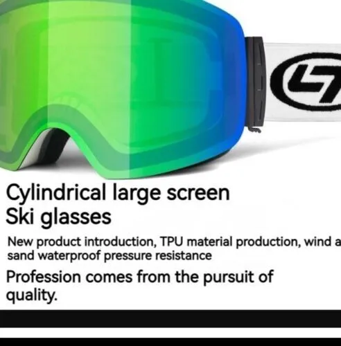 AU Unisex Double Layer Anti-fog Sunglass Columnar UV Protective Ski Snow Goggles