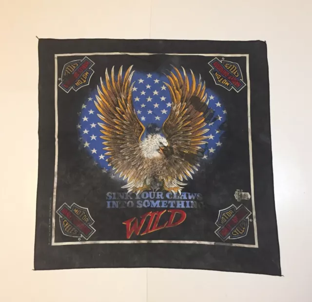 Vintage Harley Davidson Bandana Sink Your Claws Into Something Wild