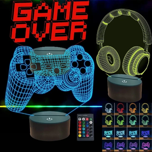 LED ILLUSION LAMP Gamepad 3D Night Light with Remote Control 16 Color