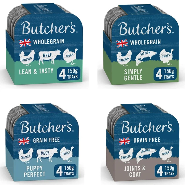 Butcher's Dog Food Tray Recipe Wet Dog Food 4x150g- Various Types of Protein