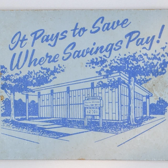 1940s Fidelity Federal Savings Loan Association Hickory North Carolina Matchbook