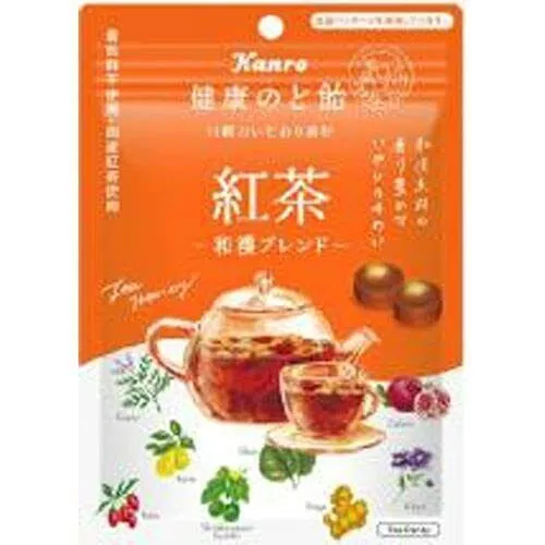Japanese popular sweets Kanro Healthy Throat Candy Tea flavor 80g x 6 bags 6536